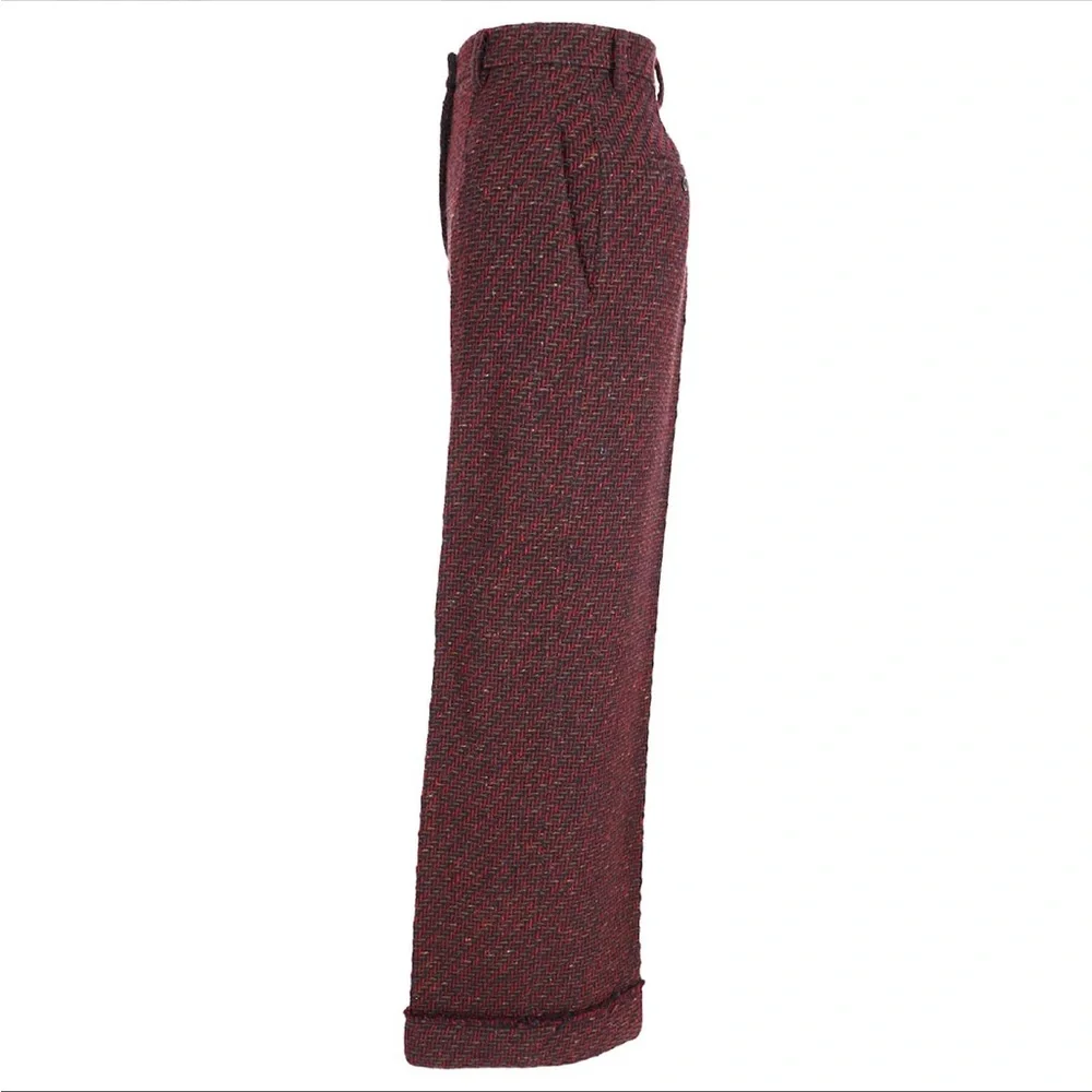 Prada women’s Burgundy Tweed Pants - Picture 3 of 12